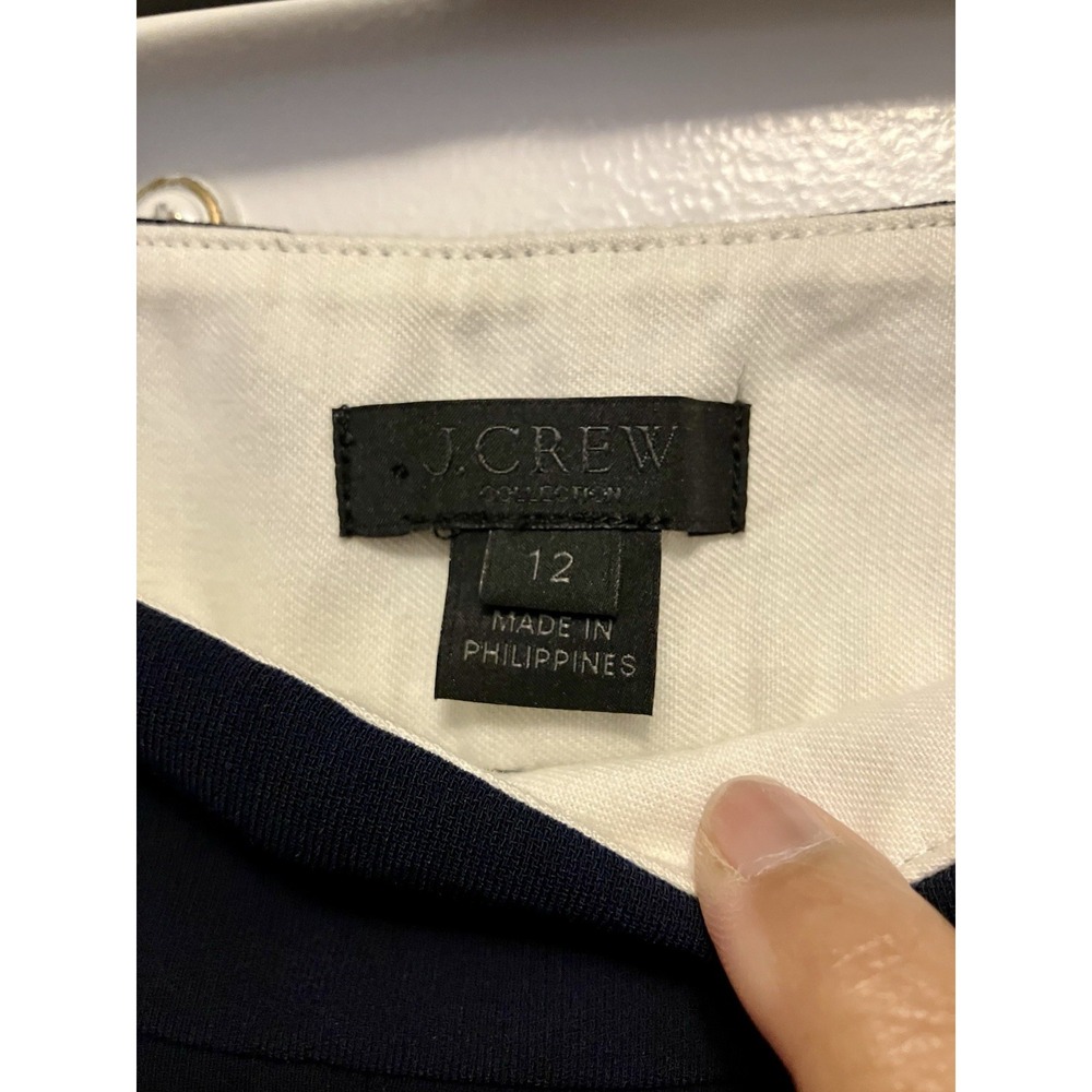 J. Crew Straight Leg High‎ Rise Navy Dress Pants Size 12 Women’s - Picture 3 of 6